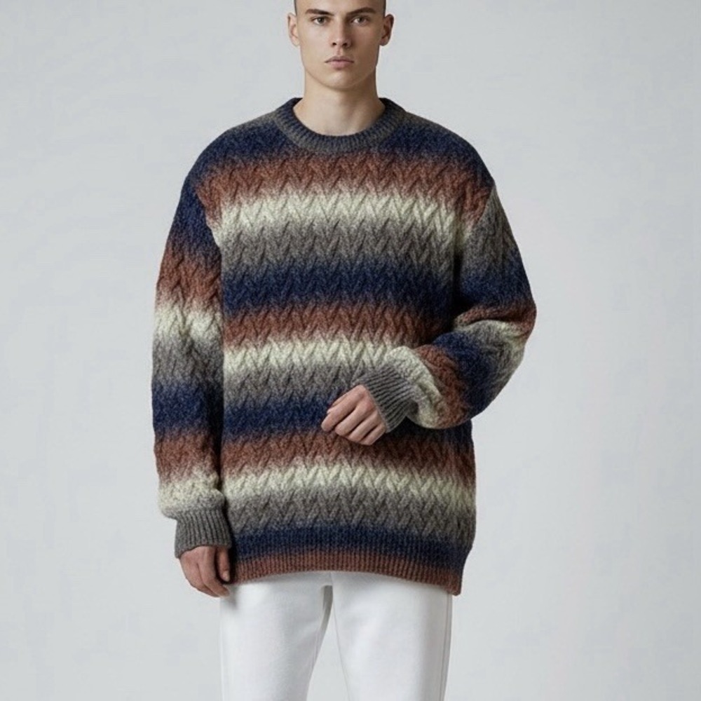 Zara Multicolor Crewneck Sweater